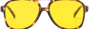 Black Frame Brown Lens Oversized Pilot Sunglasses - Image 10