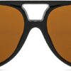 Black Frame Brown Lens Oversized Pilot Sunglasses