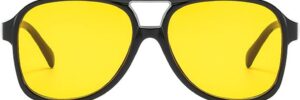 Black Frame Brown Lens Oversized Pilot Sunglasses - Image 12
