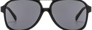 Black Frame Brown Lens Oversized Pilot Sunglasses - Image 13