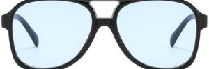Black Frame Brown Lens Oversized Pilot Sunglasses - Image 14