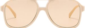 Black Frame Brown Lens Oversized Pilot Sunglasses - Image 19