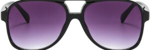 Black Frame Brown Lens Oversized Pilot Sunglasses - Image 20