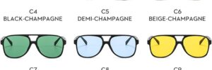 Black Frame Brown Lens Oversized Pilot Sunglasses - Image 4