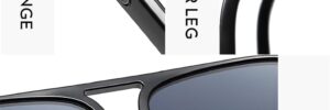 Black Frame Brown Lens Oversized Pilot Sunglasses - Image 7