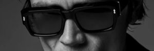 Chunky Black Square Frame Sunglasses with Yellow Lenses - Image 3