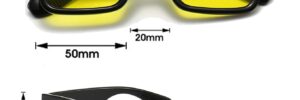 Chunky Black Square Frame Sunglasses with Yellow Lenses - Image 6