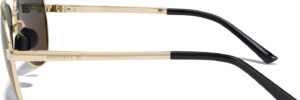 Gold Frame Aviator Sunglasses with Gradient Brown Lenses - Image 3