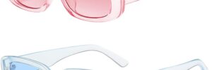 Green Rectangle Frame Fashion Sunglasses - Image 23