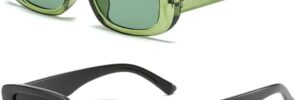 Green Rectangle Frame Fashion Sunglasses - Image 30