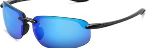 Juli Sports Sunglasses For Men Women Tr90 Rimless Frame For Running Fishing Baseball Driving Mj8001