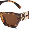Mtzjh Sunglasses Retro Glasses Women Vintage Travel Small Rectangle Sun Glasses Female Eyewear