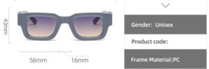 Mtzjh Sunglasses Retro Glasses Women Vintage Travel Small Rectangle Sun Glasses Female Eyewear - Image 2