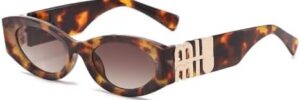 Mtzjh Vintage Cat Eye For Women Sunglasses Personality Resin Lens Travel Eyewear Girls Cute Small Frame Goggles