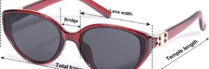 Red Oval Frame Fashion Sunglasses with Dark Lenses - Image 4