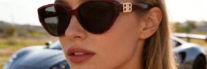 Red Oval Frame Fashion Sunglasses with Dark Lenses - Image 7